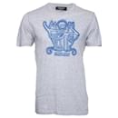 Viktor & Rolf, Graues T-Shirt mit blauem Aufdruck.
