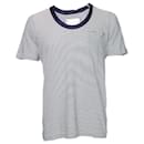 Sacai, Blau-weiß gestreiftes T-Shirt