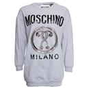 Moschino, Grey sweater with safety-pins.