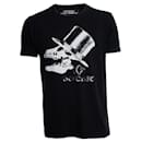 Yohji Yamamoto, Schwarzes T-Shirt mit Aufdruck