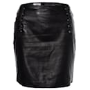 Gianni Versace, leather skirt with medusa pins