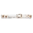 Gianni Versace, White leather and metal braided belt