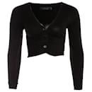Twin-Set, black bolero cardigan with stones/sequences in size XS. - Twin Set