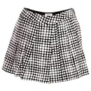 L’ agence, black and white square printed shorts/skirt in size 0/XS. - Autre Marque