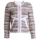 IRO, jaqueta boucle multicolorida com estampa asteca - Iro