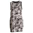 Proenza Schouler, offwhite-beige/black colored sleeveless dress with graphical flower print in size 8/S.