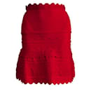 HERVE LEGER, red bodycon skirt in size S. - Herve Leger