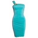 BLUMARINE, Turquoise one shoulder dress - Blumarine