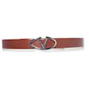 Valentino Garavani, Brown leather V buckle belt
