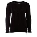 THE KOOPLES, black cable knit sweater. - The Kooples
