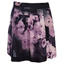 THEORY, purple skirt with faded flower print. - Theory