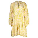 Robe Anine Bing Marigold Leo Madison en viscose jaune