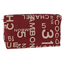 CHANEL Pouch Bycy Red CC Auth yb269 - Chanel