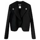 Schwarze Jacke mit CC-Juwelenknöpfen - Chanel