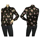Dondup Black Floral Lace Silk Sleeveless Camisole Cami Shirt sz 42