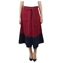 Falda bicolor con cinturón rojo - talla IT 42 - Marni