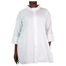 white 3/4-length-sleeved shirt - size DE 42 - Jil Sander