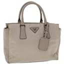 PRADA Hand Bag Nylon Leather Gray Auth 48188 - Prada