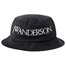 Chapeau Bob à Logo - J.W.Anderson - Nylon - Noir - JW Anderson