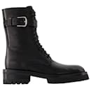 Botas de Combate Cisse - Ann Demeulemeester - Couro - Preto