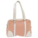 PRADA Hand Bag Nylon Leather Pink Auth 48453 - Prada