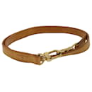 LOUIS VUITTON Shoulder Strap Leather 39.4"" Beige LV Auth 46689 - Louis Vuitton