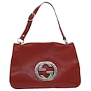 GUCCI Interlocking Shoulder Bag Leather Red 115746 Auth am4584 - Gucci