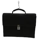 **Gianni Versace Black Leather Briefcase