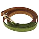 LOUIS VUITTON Shoulder Strap Leather 42.5"" Beige LV Auth 45834 - Louis Vuitton