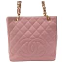 CHANEL SHOPPING TOTE HANDBAG IN PINK CAVIAR LEATHER PINK PINK HAND BAG PURSE - Chanel