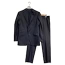 ***platinum COMME CA  Setup suit fully lined Loro Piana striped suit navy