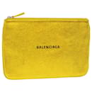 BALENCIAGA Pouch Leather Gold Auth 46667 - Balenciaga