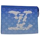 LOUIS VUITTON Monogram Clouds Pochette Voyage Pochette Blu M45480 auth 46151alla - Louis Vuitton