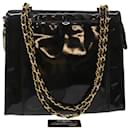 CHANEL Chain Shoulder Bag Patent Leather Black CC Auth bs6435 - Chanel