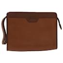 BURBERRY Clutch Bag Leather Brown Auth yk7639 - Autre Marque