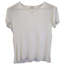 Armani Collezioni Short Sleeve Knitted Top in White Viscose