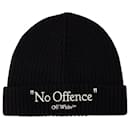 Wo No Offence Beanie - Off White - Wool - Black/white