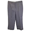 Pantalones cortos con estampado de chevrón Michael Kors en lana virgen negra y gris