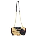 Gucci GG Marmont Torchon Small Tricolor Flap Bag in Beige Black Red Leather