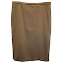 Max Mara Pencil Skirt in Brown Camel Hair