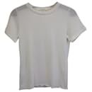 Strukturiertes Armani-T-Shirt aus weißer Viskose