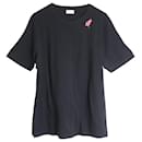 Saint Laurent 'Slow Kissing' Print T-Shirt in Black Cotton 