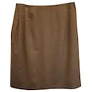 Akris Vintage Skirt in Brown Wool