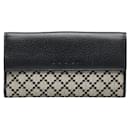 Diamante Canvas Leather Trimmed Wallet 143389 - Gucci