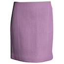 Bottega Veneta Quilted Skirt in Pink Leather