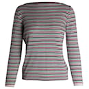 Prada Bateau Neck Striped Sweater in Multicolor Wool