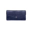 Blue Epi Leather Long Continental Sarah Wallet - Louis Vuitton