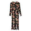 Reformation-Langarmkleid mit Rosenprint