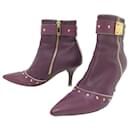 LOUIS VUITTON SHOES BOOTS WITH BUCKLE & STUDS SUHALI LEATHER 38 SHOES - Louis Vuitton