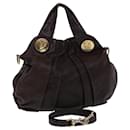 GUCCI GG Canvas Guccissima Shoulder Bag Leather 2way Brown 197016 auth 46159